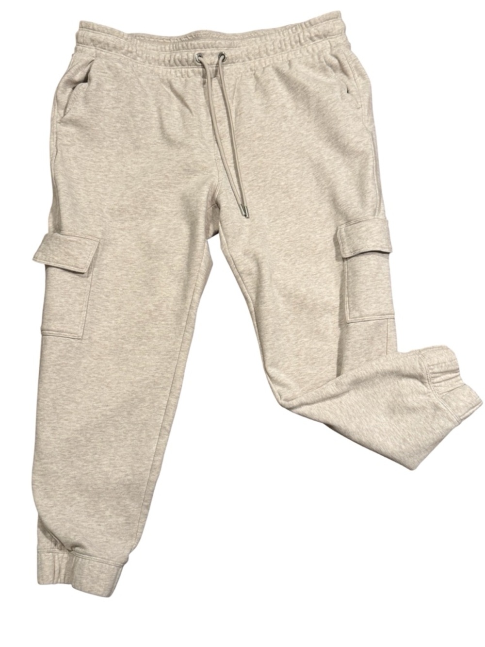 DKNY Women’s Cargo Jogger Sweatpants - Light Beige Heather